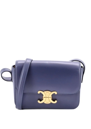 Celine Pre-Owned Triomphe Shoulder Bag Smooth Calfskin Nano crossbody bag - Blue