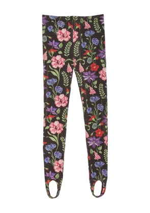 Fleur Du Mal Wildflower stirrup-detail leggings - Black