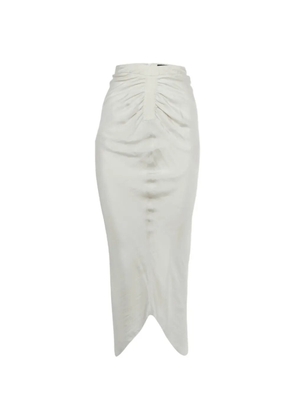 Emporio Armani Pre-Owned draped asymmetric skirt - Grey