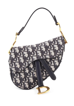 Christian Dior Pre-Owned Saddle Handbag Oblique Canvas Mini shoulder bag - Blue
