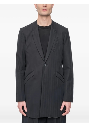 The Viridi-Anne frayed button-up blazer - Black