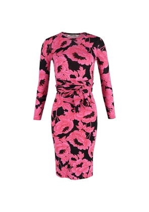 Diane Von Furstenberg Vintage floral-print bodycon dress - Pink