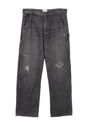 KAMIYA distressed five-pocket jeans - Black