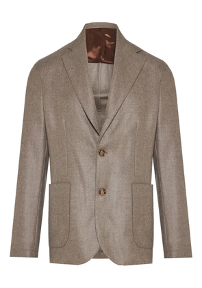 Barba single-breasted blazer - Brown