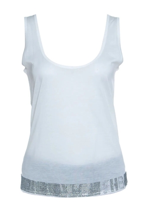 BOSS pre-owned crystal embellished tank top - White