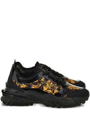 Versace Jeans Couture baroque-print trainers - Black