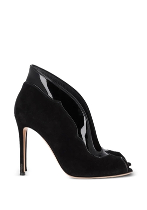 Gianvito Rossi Vamp peep-toe leather ankle boots - Black