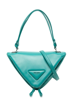 Prada Pre-Owned 2013-2025 Nappa Padded Signaux Triangle satchel - Blue