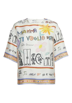 Dolce & Gabbana Pre-Owned silk print blouse - White