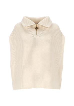 JOSEPH half-zip funnel-neck top - Neutrals