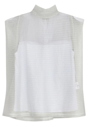 Gloria Coelho metallic mesh top - Grey
