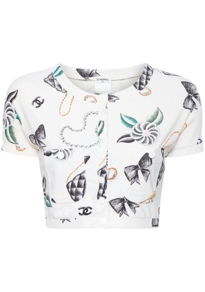 CHANEL Pre-Owned 1996 Icons cropped shirt - Neutrals