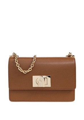 Furla chain padlock tote bag - Brown