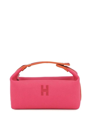 Hermès Pre-Owned 2021-2025 Small Toile Bride A Brac Case vanity bag - Pink