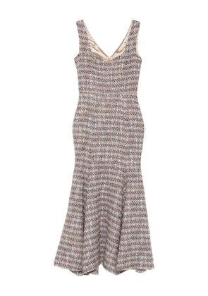 MIAU by Clara Rotescu tweed maxi dress - Grey