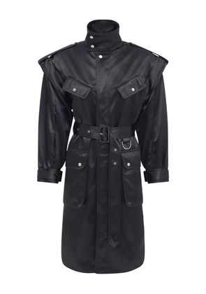 Marine Serre belted trench coat - Black