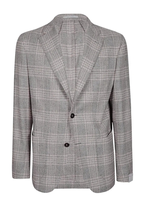 Eleventy single-breasted checked jacket - LTGRYMLN