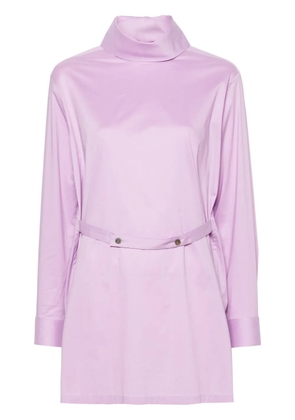 Issey Miyake Fastened long-length poplin shirt - Purple