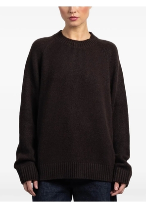 Lisa Yang crew-neck knitted sweater - Brown