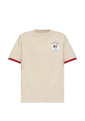 Iceberg printed ringer T-shirt - Neutrals