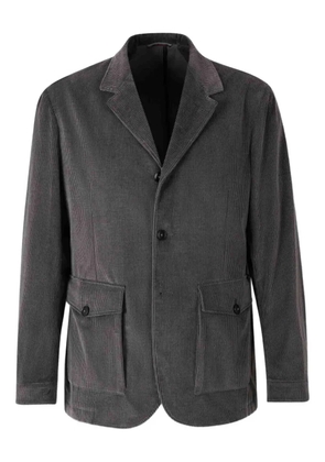 Canali corduroy patch-pocket shirt jacket - Brown