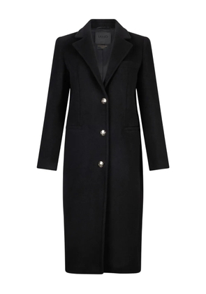LIU JO lapel-collar single-breasted coat - Black