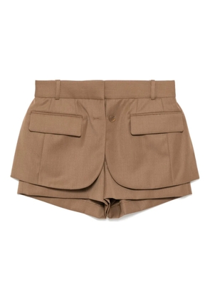 Monse layered shorts - Brown