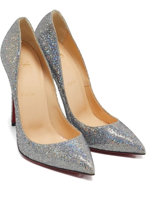 Christian Louboutin Pre-Owned 120mm Glitter Pigalle Follies pointed-toe pumps - Silver
