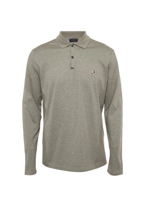 Lanvin Pre-Owned full-sleeve patch polo shirt - Grey