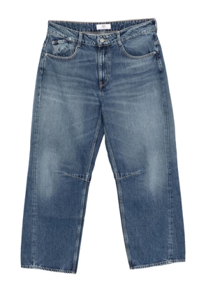 Les Temps des Cerises detailed denim wide-leg jeans - Blue