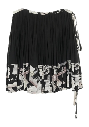 CHANEL Pre-Owned 1986-1988 ruffled mini skirt - Black