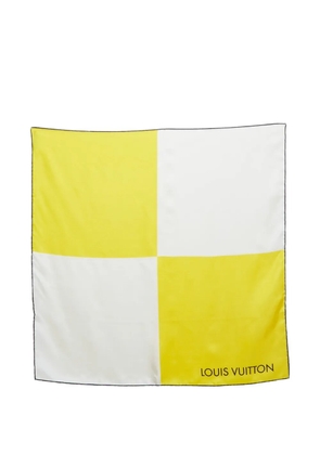 Louis Vuitton Pre-Owned checkered silk scarf - Yellow