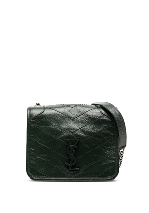 Saint Laurent Pre-Owned 2019 Crinkled Calfskin Niki Wallet on Chain crossbody bag - Green