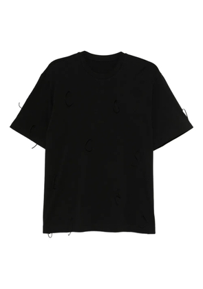 JNBY loop-detail cotton T-shirt - Black