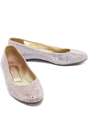 Gina crystal-embellishment ballet flats - Purple