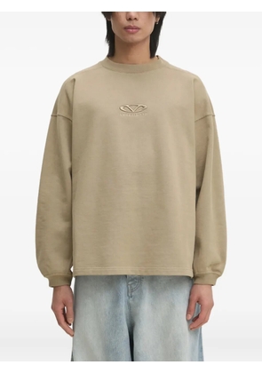 VETEMENTS logo-embroidered sweatshirt - Neutrals