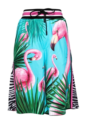 Dolce & Gabbana Pre-Owned flamingo-print shorts - Blue