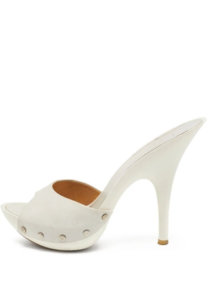 Giuseppe Zanotti Vintage 125mm patent-leather studded sandals - White