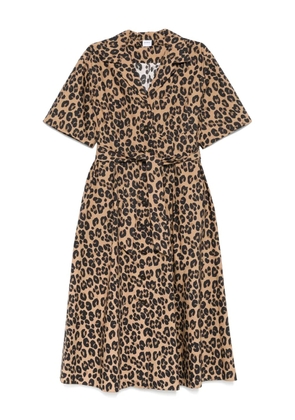 ASPESI leopard-print midi dress - Brown