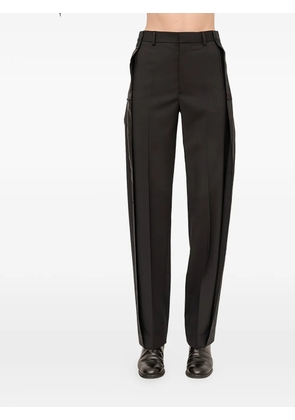 MM6 Maison Margiela satin-panel trousers - Black