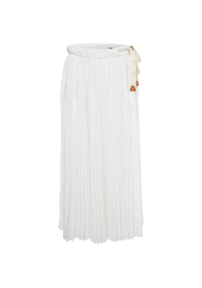 Prada Pre-Owned pleated midi skirt - White