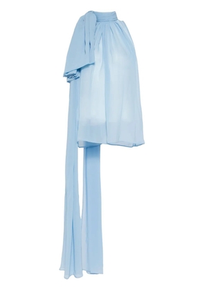 Isabel Sanchis sash-detail georgette top - Blue