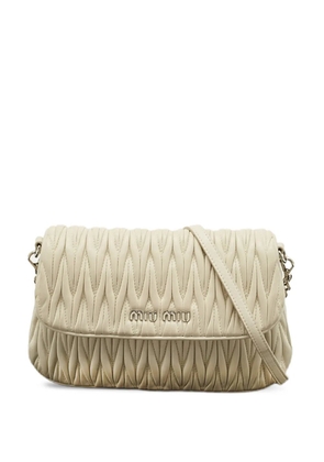 Miu Miu Pre-Owned flap-top quilted cross body bag - Neutrals
