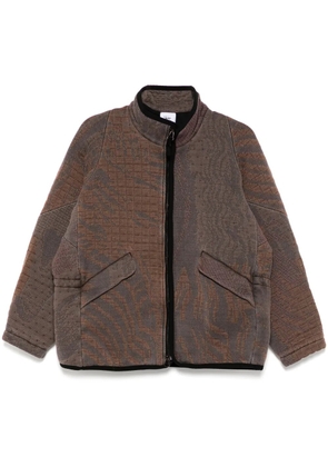 Stain Shade zip-up padded jacket - Brown