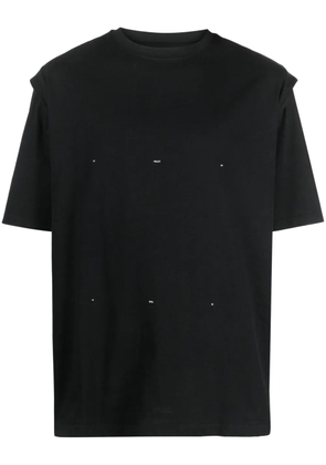HELIOT EMIL Outline Logo cotton T-shirt - Black