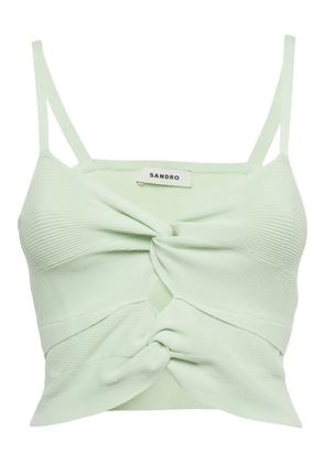 SANDRO cut-out sleeveless top - Green
