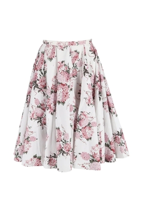 Emilia Wickstead Edy pleated floral skirt - White