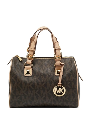 Michael Michael Kors Grayson monogram coated-canvas tote bag - Brown