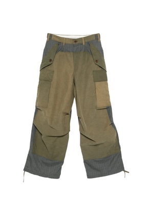 KHOKI pocket striped trousers - Green