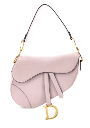 Christian Dior Pre-Owned Saddle Handbag Leather Medium shoulder bag - Purple